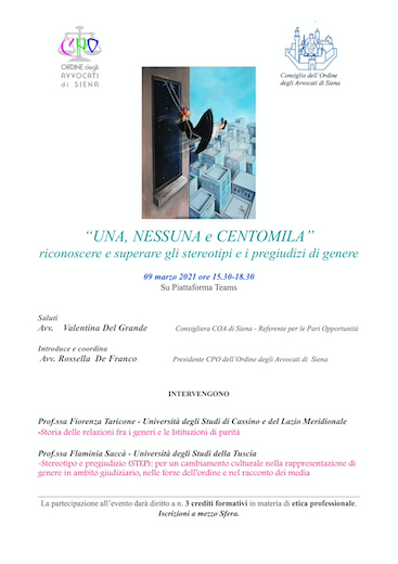 “UNA, NESSUNA e CENTOMILA” riconoscere e superare gli stereotipi e i pregiudizi di genere